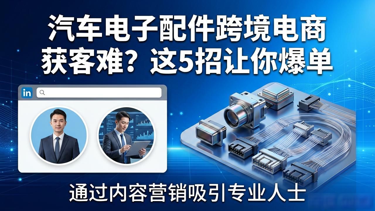 汽车电子配件跨境电商获客_跨境电商销售系统_汽车零部件跨境电商