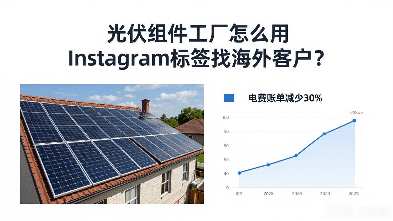 海外光伏装机_光伏组件回收老外_光伏组件工厂Instagram hashtag找海外买家