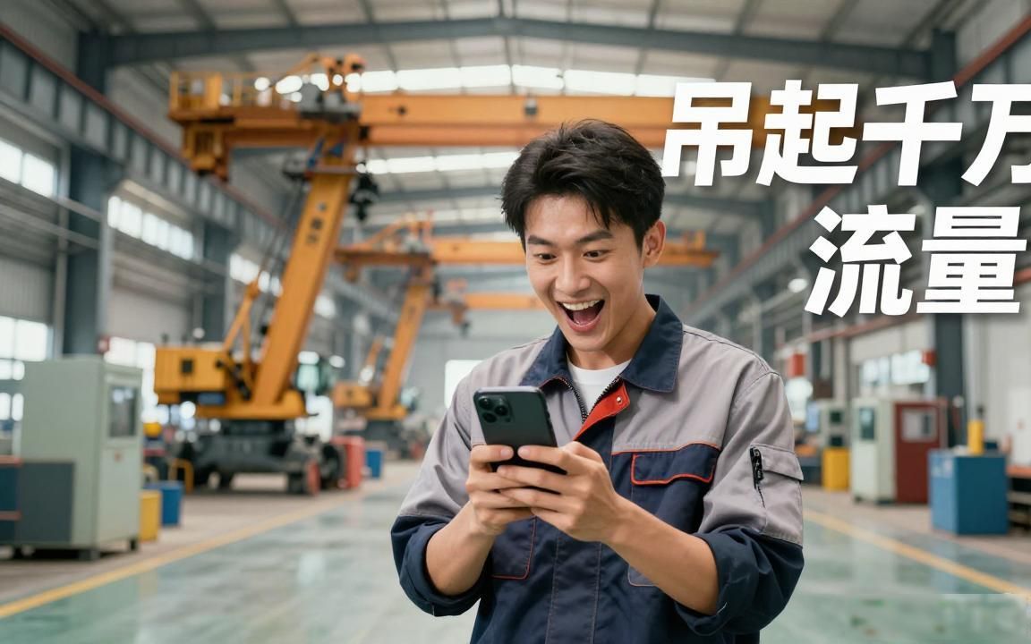 起重设备工厂TikTok工厂展示视频选题
