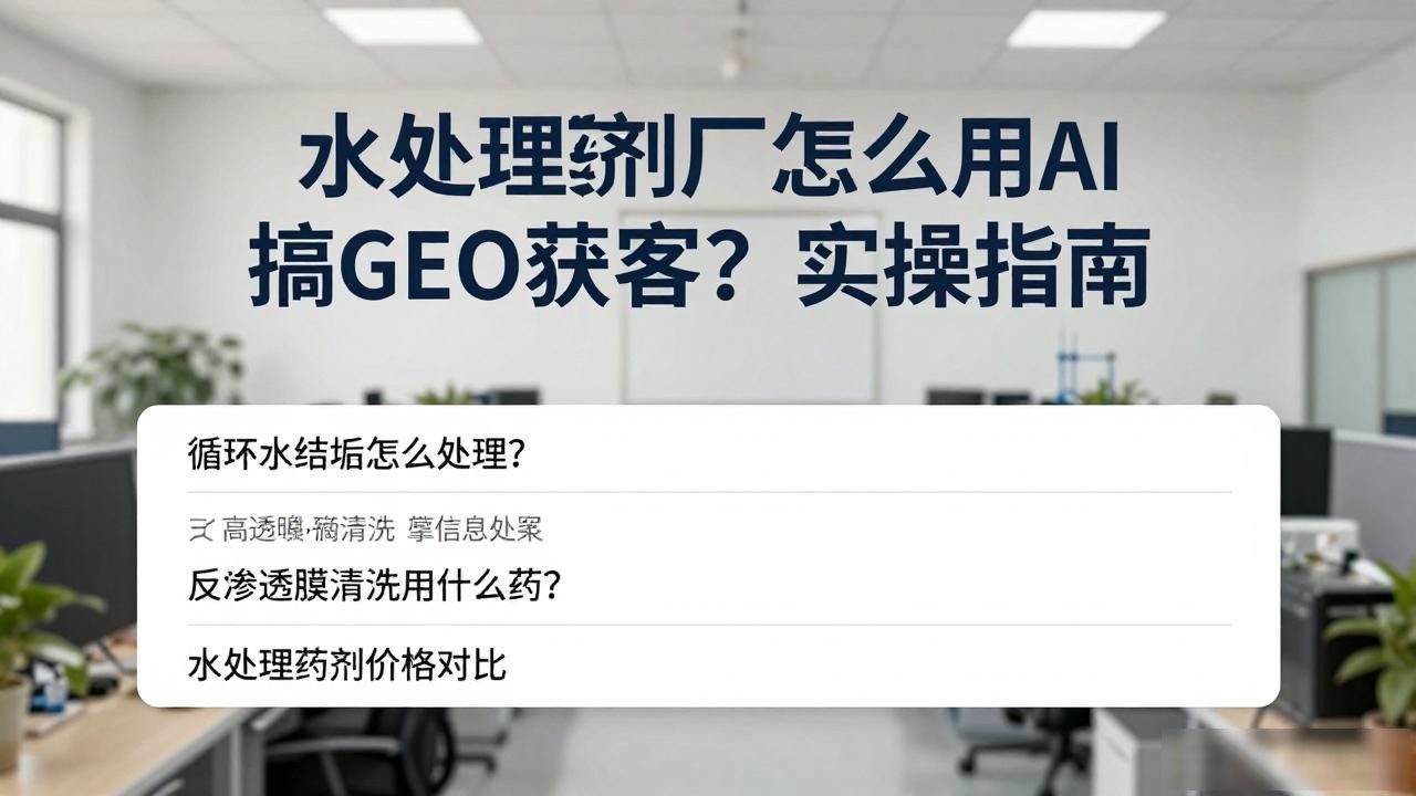 药厂水处理都干什么活_水处理药剂工厂怎么做AI GEO获客_水处理药剂销售业务员有人带吗