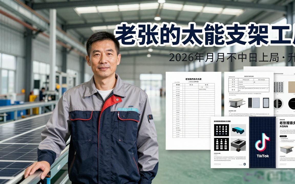 太阳能支架工厂TikTok短视频怎么获取B2B询盘