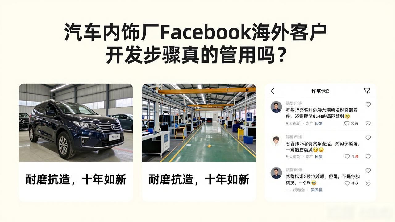 汽车内饰厂Facebook海外客户开发步骤_汽车内饰产品开发_汽车内外饰开发流程