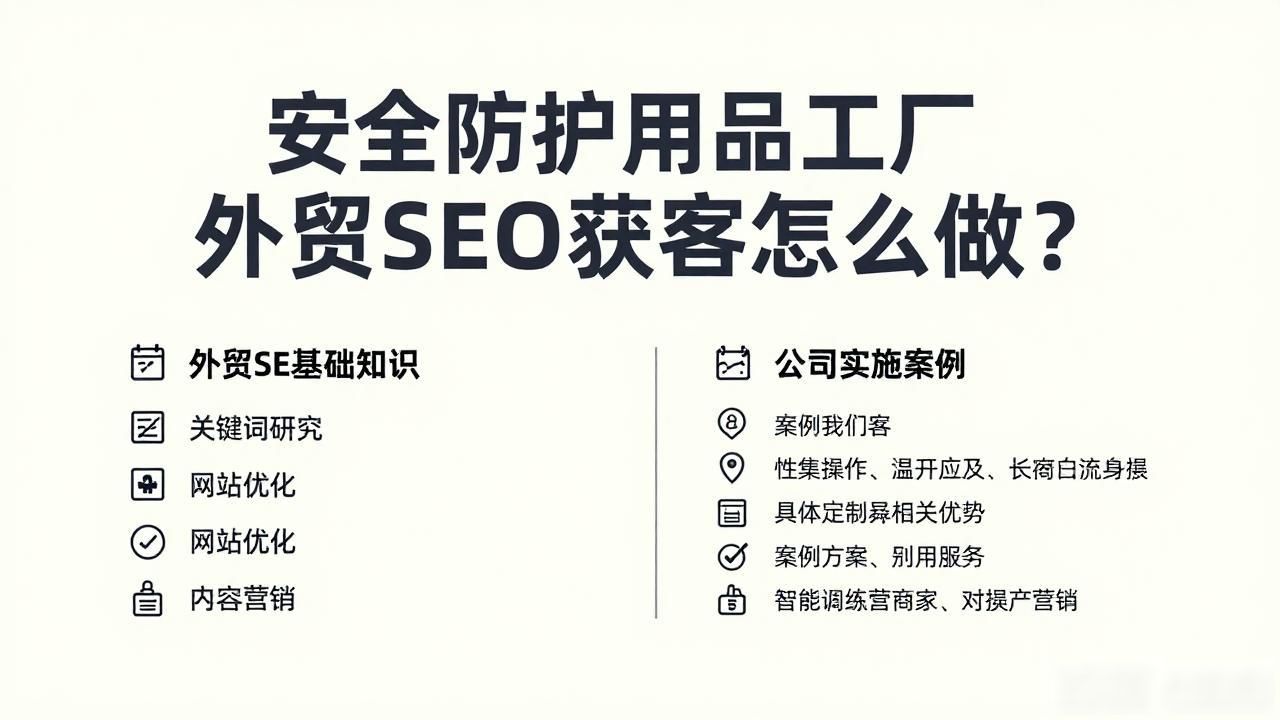 防疫用品外贸_工厂防护用品管理制度_安全防护用品工厂外贸SEO获客