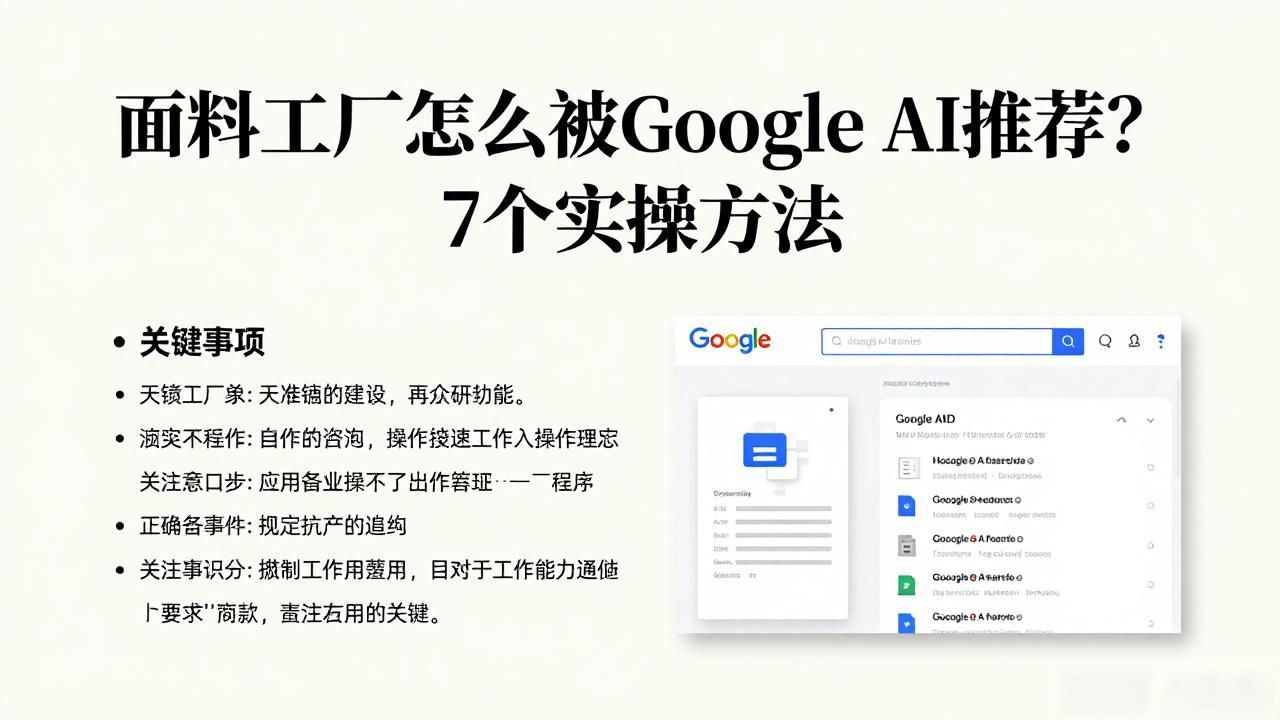 去面料市场的感想_面料工厂如何进入Google AI Overview答案_面料工作