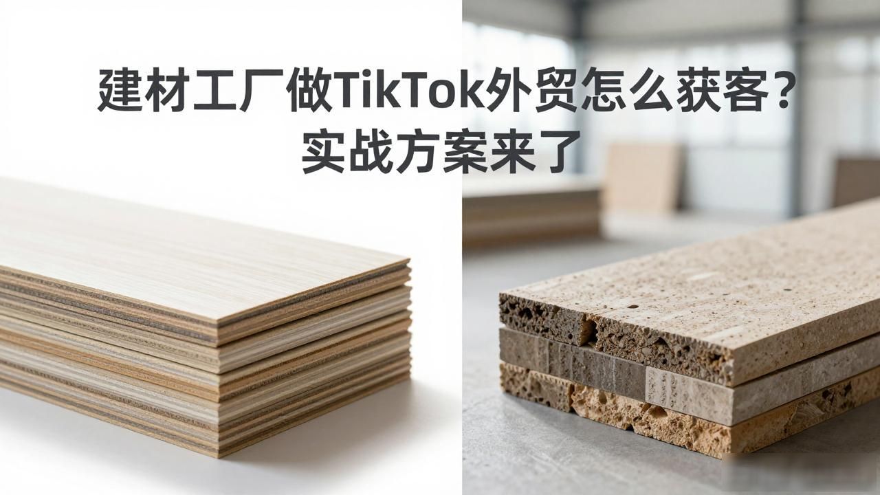 建材行业工厂做TikTok外贸获客方案_做建材外贸的利润一般多少_外贸建材现在挣钱吗