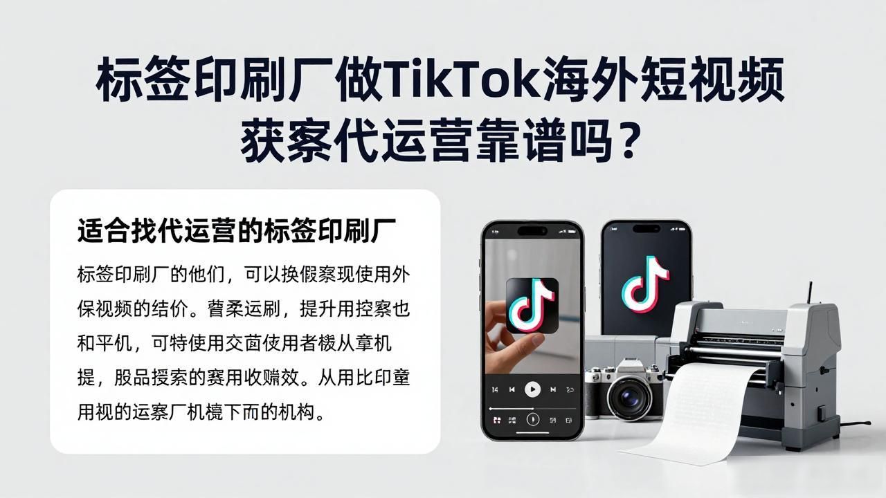 印刷视频素材_印刷小视频_标签印刷厂TikTok海外短视频获客代运营