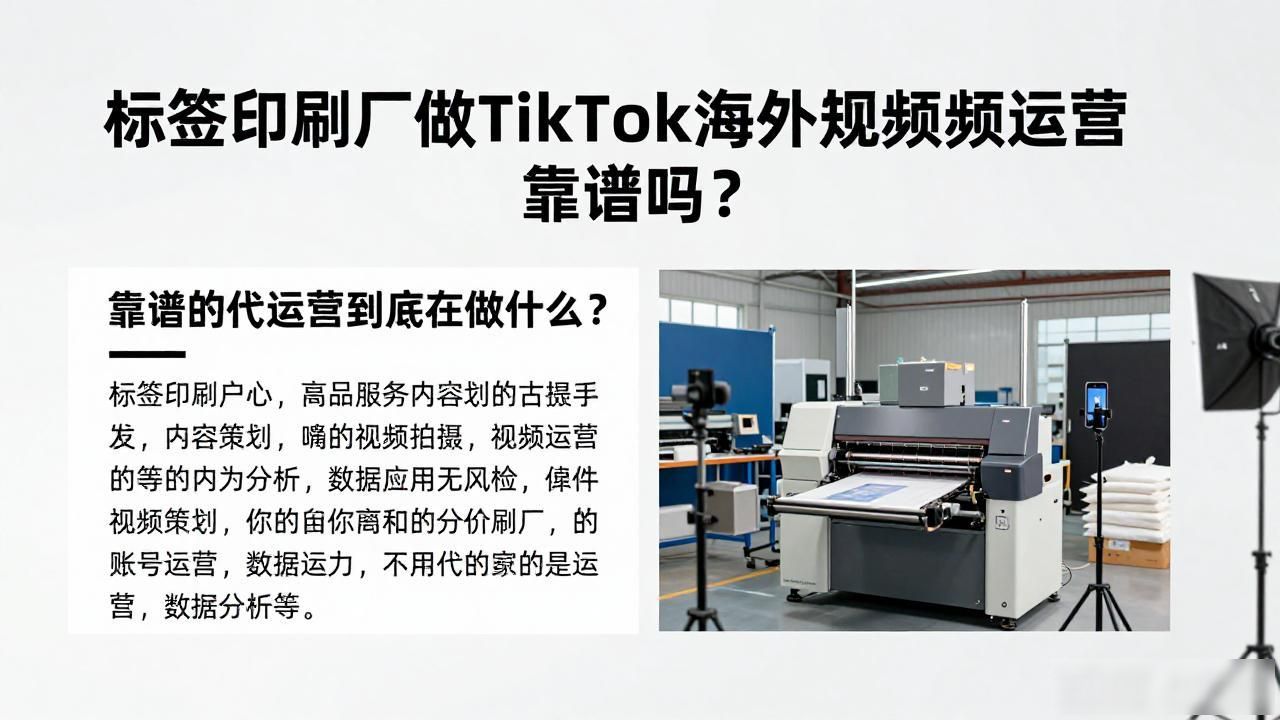 标签印刷厂TikTok海外短视频获客代运营_印刷小视频_印刷视频素材
