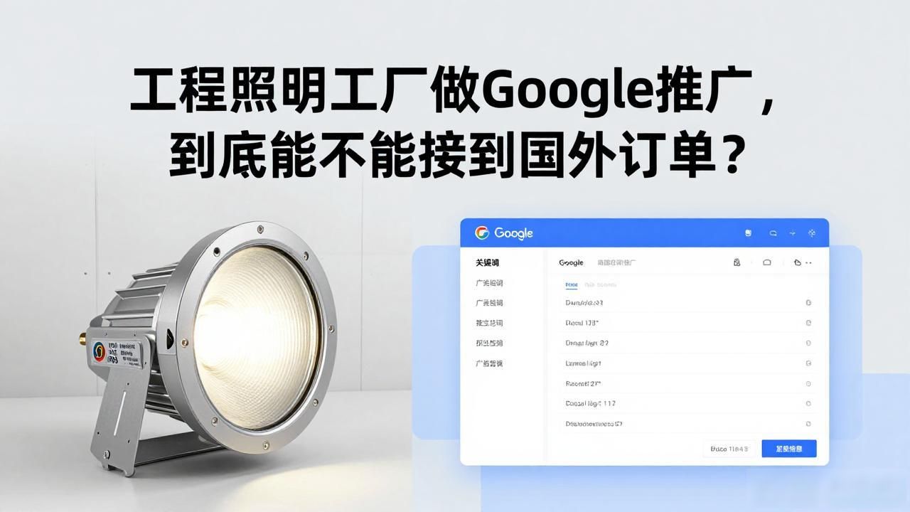 工程照明工厂Google推广获客_工业照明销售要跑哪些渠道_做工业照明怎么找客户