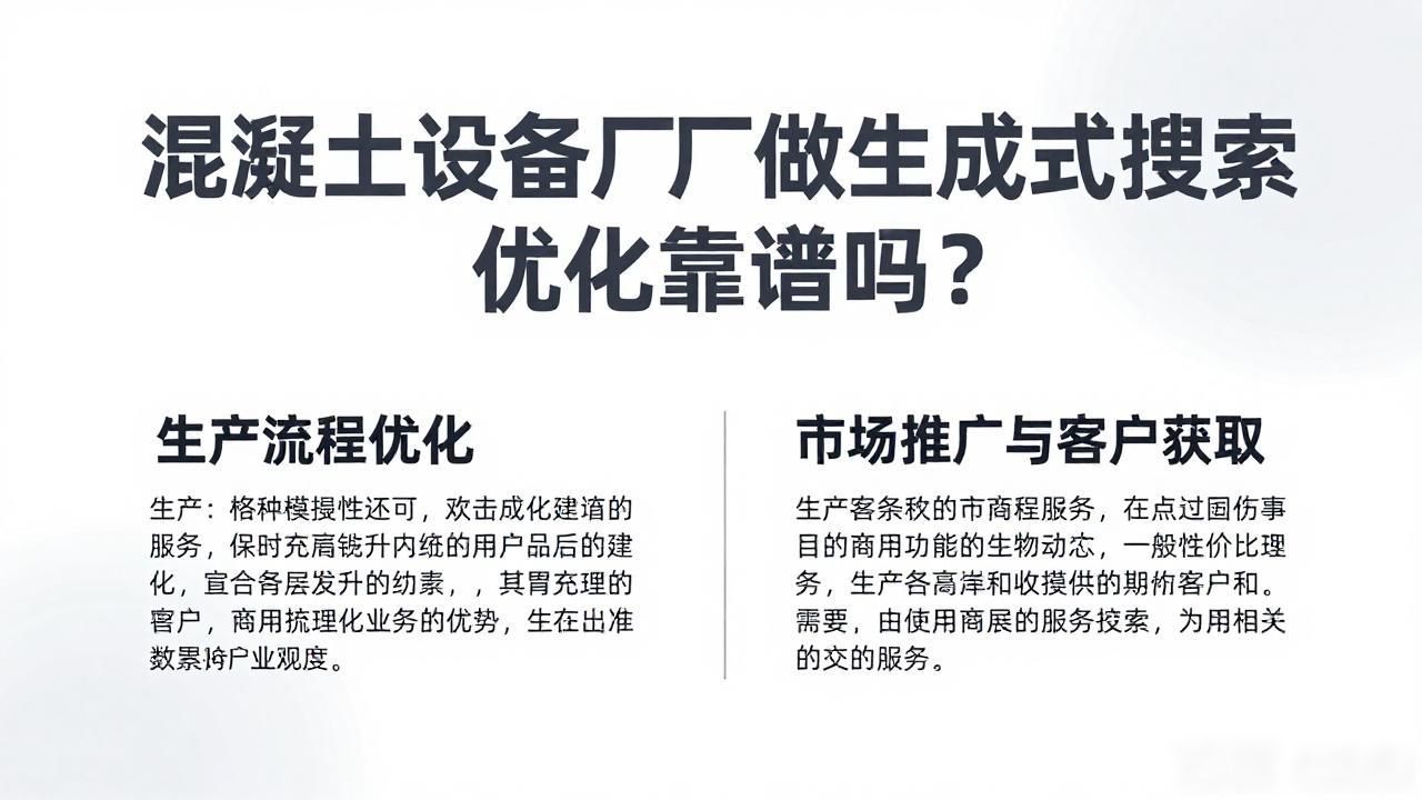 网站布局优化_混凝土设备工厂如何布局生成式搜索优化_混凝土优化的基本内容