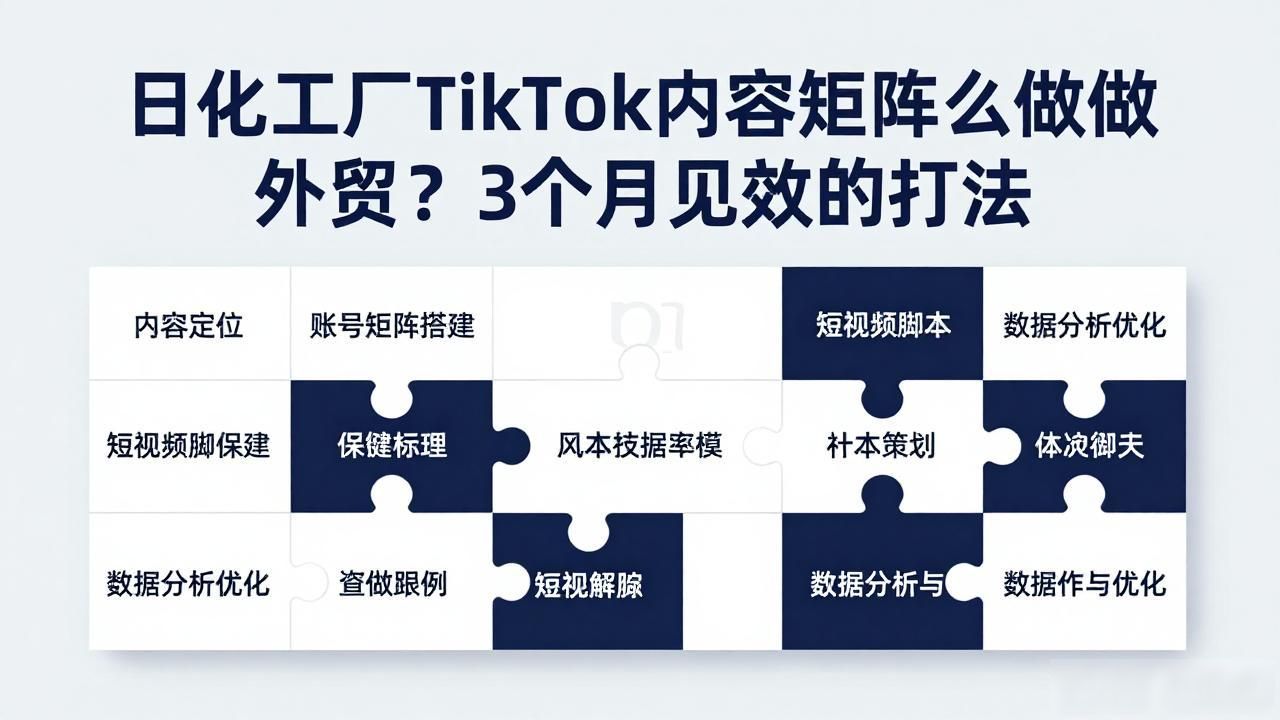 日化工厂TikTok内容矩阵怎么做外贸_日化工厂TikTok内容矩阵怎么做外贸_日化工厂TikTok内容矩阵怎么做外贸