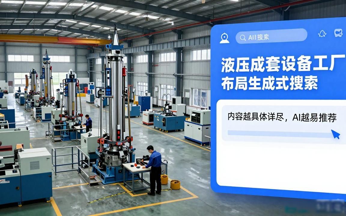 液压成套设备工厂如何布局生成式搜索优化