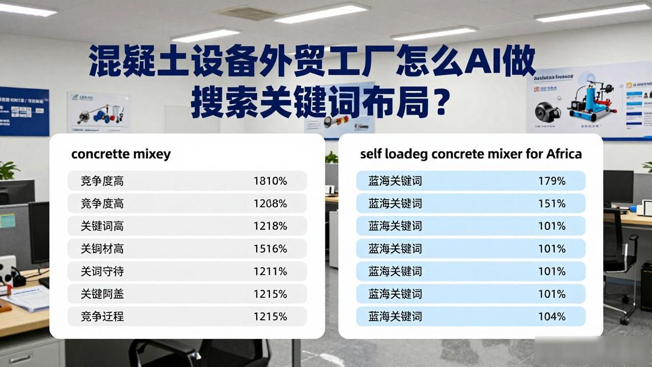 混凝土工厂生产工艺_混凝土工厂平面布置图_混凝土设备外贸工厂AI搜索关键词布局