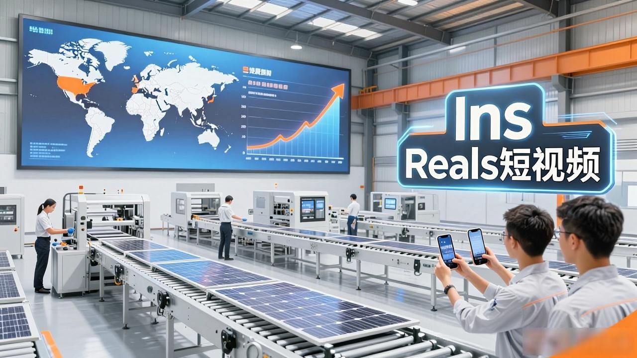 光伏行业视频_光伏组件工厂Ins Reels短视频获客方法_光伏车间视频