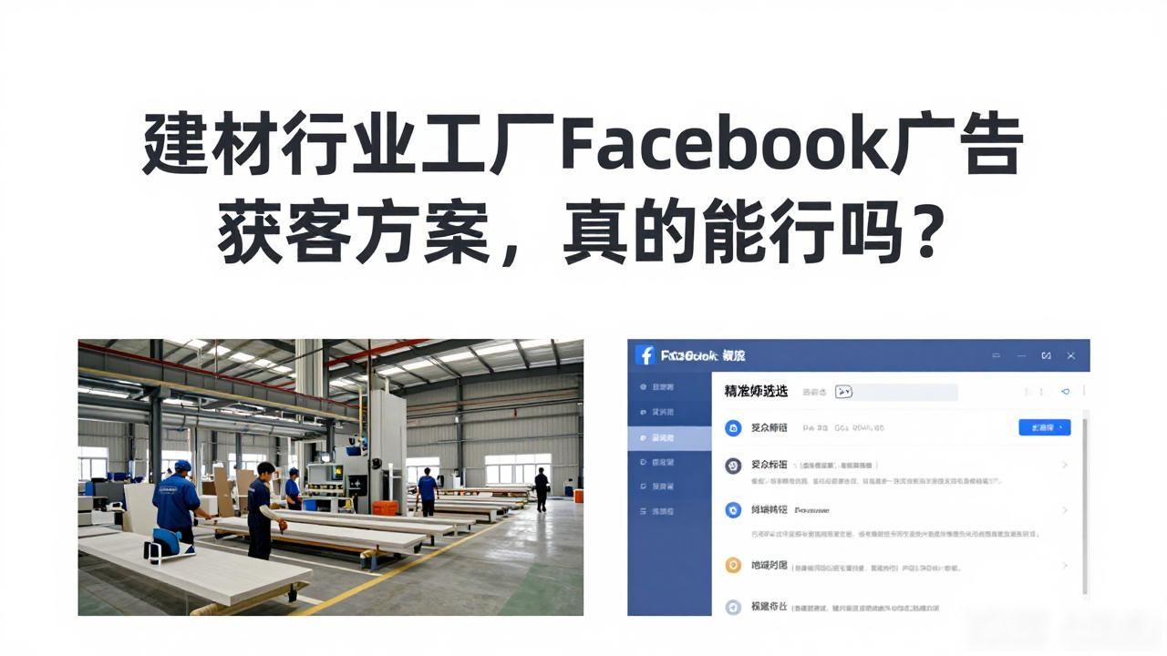 建材公司广告怎么编辑_建材广告应该怎么做_建材行业工厂Facebook广告获客方案