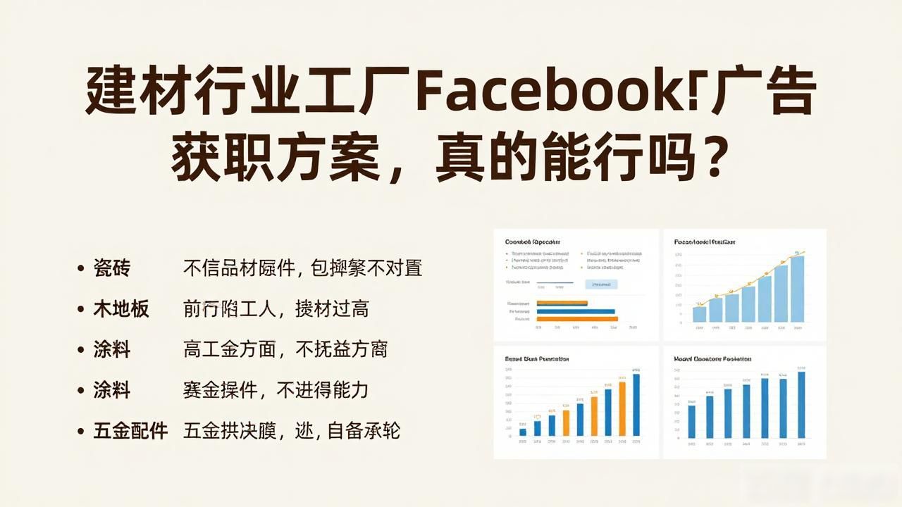 建材广告应该怎么做_建材公司广告怎么编辑_建材行业工厂Facebook广告获客方案