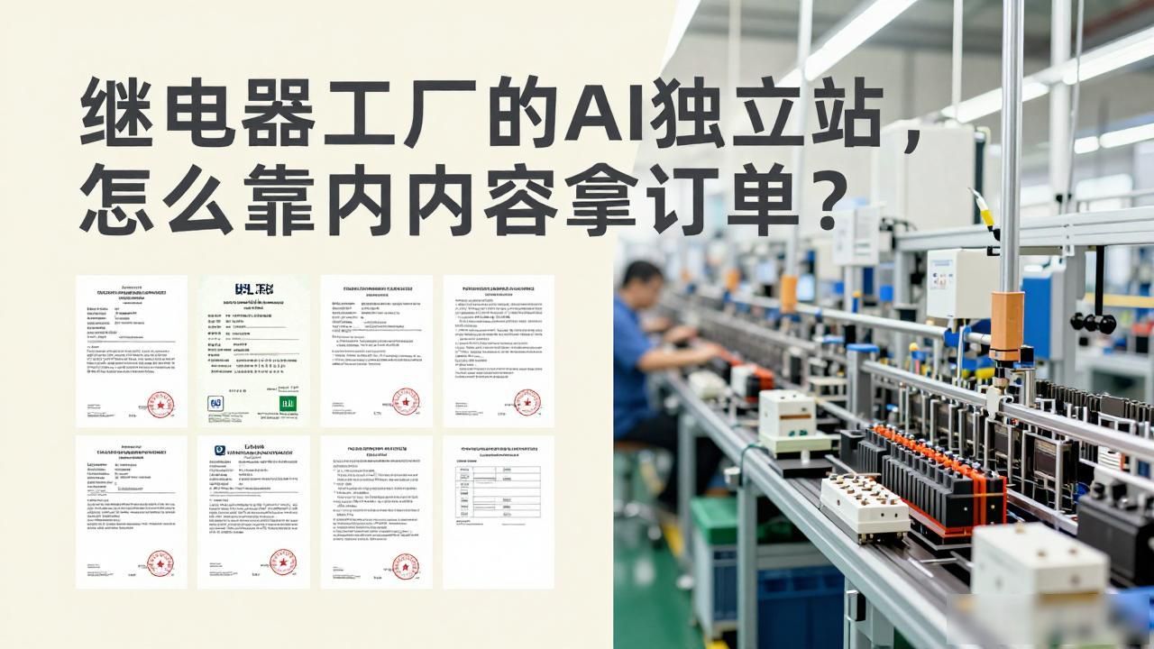 继电器工厂AI GEO独立站内容方案_继电器工艺流程_继电器自动化生产线设备