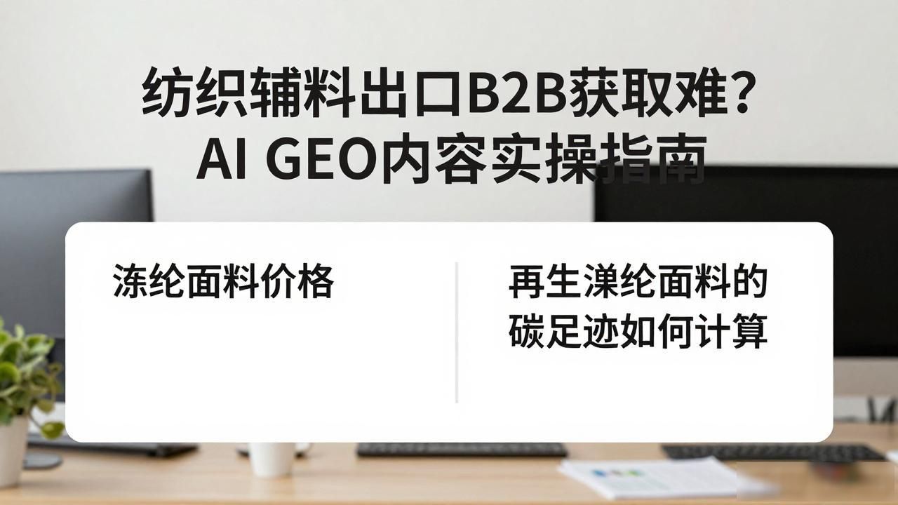 纺织原料出口_纺织品出口需要什么手续_纺织辅料出口厂家AI GEO内容怎么做