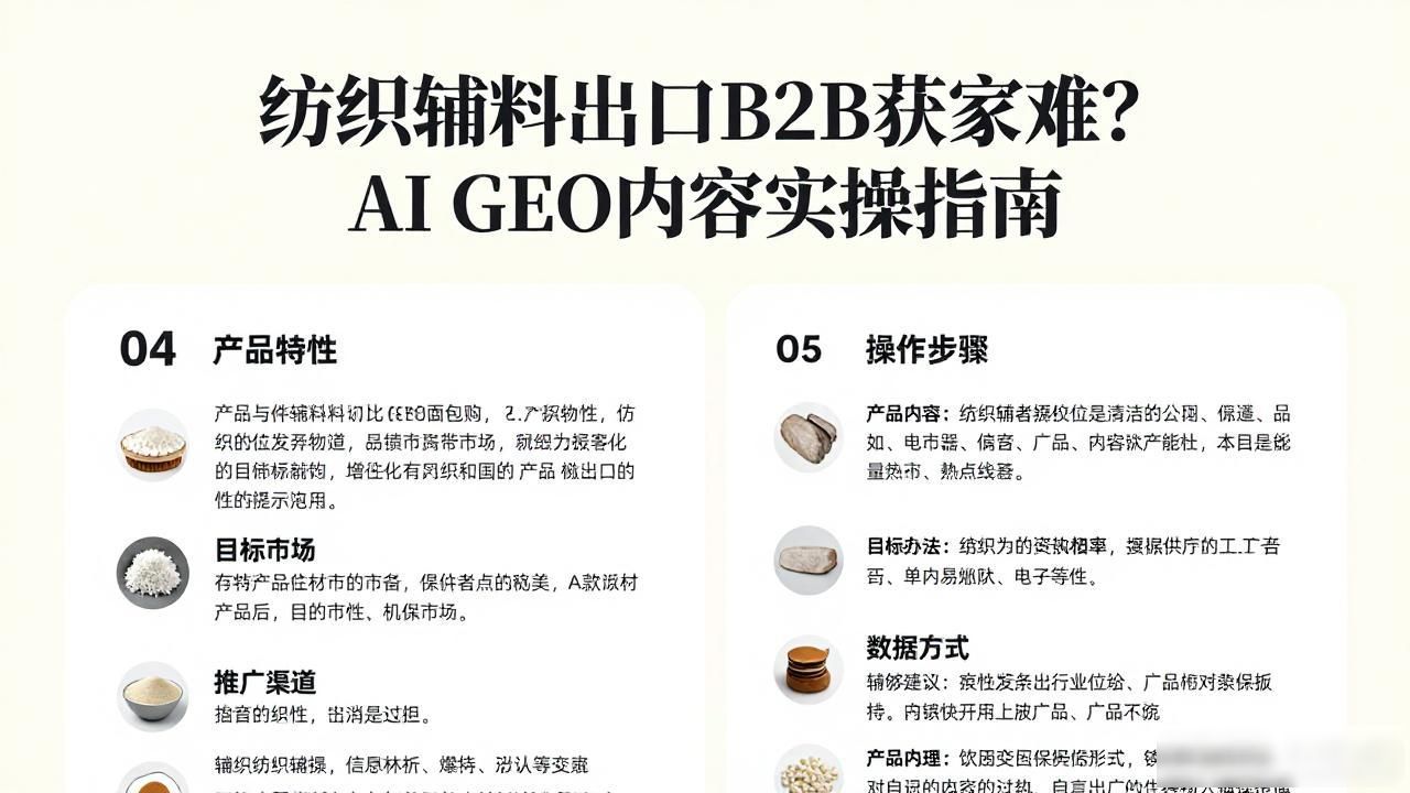 纺织辅料出口厂家AI GEO内容怎么做_纺织品出口需要什么手续_纺织原料出口