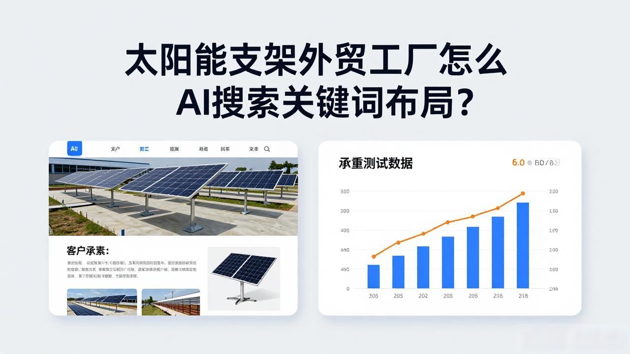 太阳能支架外贸工厂AI搜索关键词布局_生产线支架_成品支架厂商
