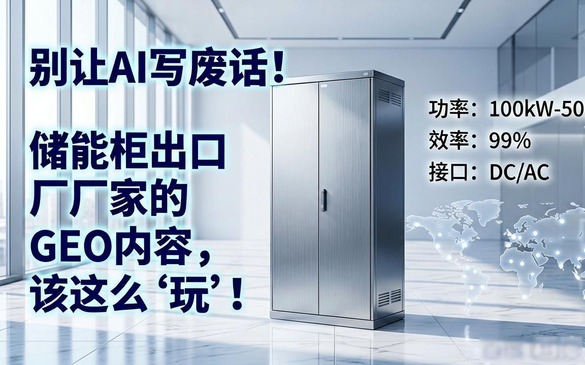 储能柜出口厂家AI GEO内容怎么做