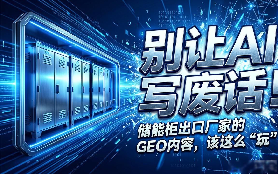 储能柜出口厂家AI GEO内容怎么做