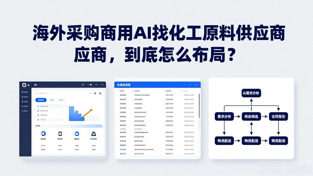 化工原材料供应商_海外采购商用AI找化工原料供应商怎么布局_国外化工采购信息网