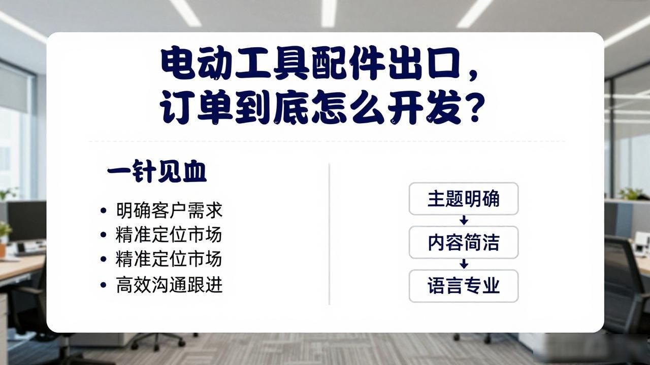 电动工具怎么开发外贸市场_电动车配件出口好做吗_电动工具配件出口订单开发