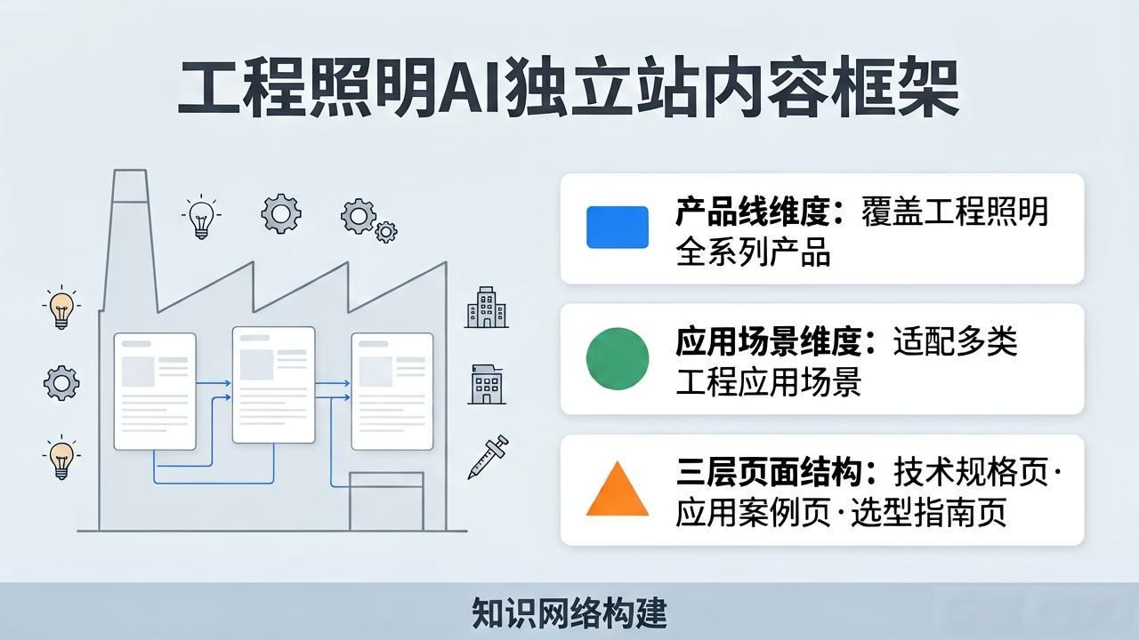 工程照明工厂AI GEO独立站内容方案_厂区照明设计_工厂照明布置