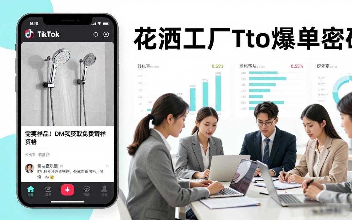 花洒工厂TikTok短视频怎么获取B2B询盘