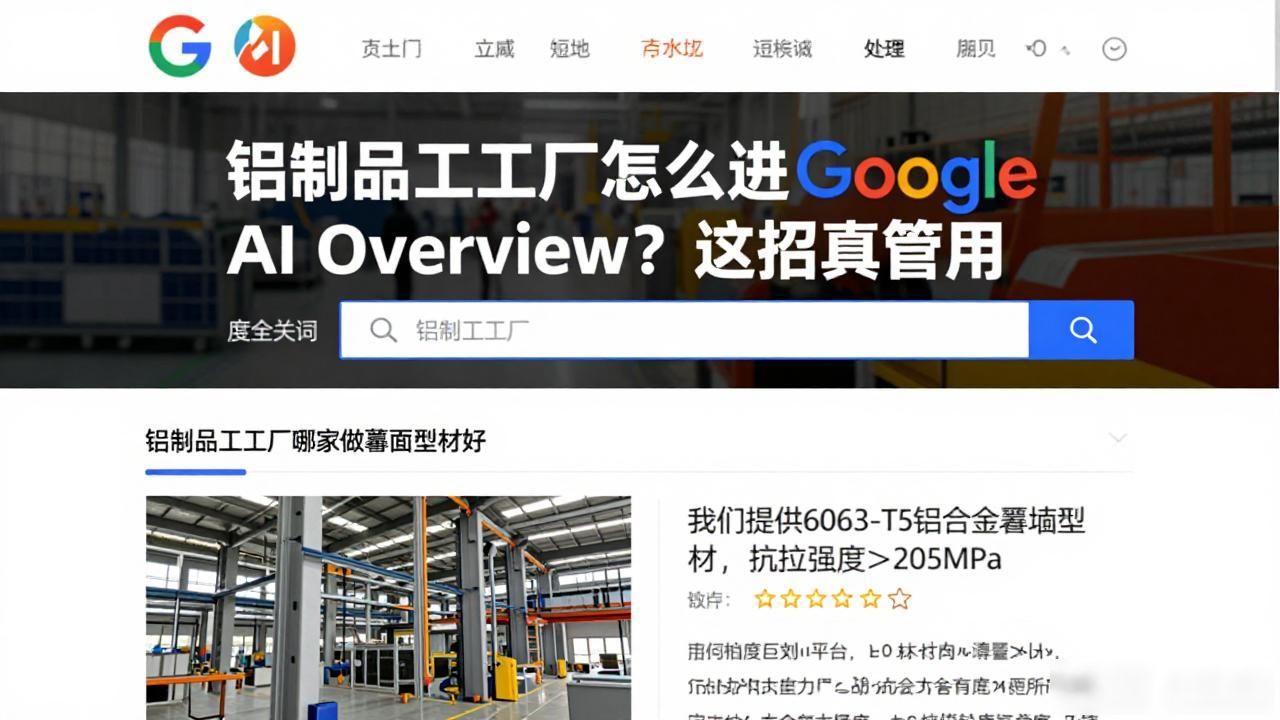 铝制品加工厂如何进入Google AI Overview答案_进入加工车间注意事项_加工陶瓷的丝锥用什么品牌的