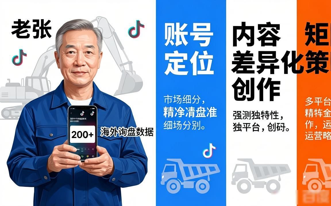 矿山设备工厂TikTok内容矩阵怎么做外贸