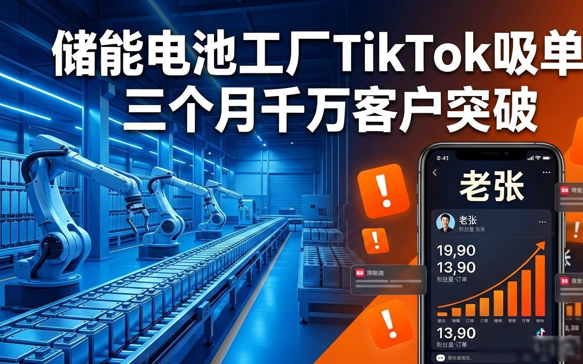 储能电池工厂TikTok怎么开发海外客户