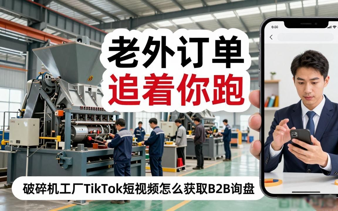 破碎机工厂TikTok短视频怎么获取B2B询盘