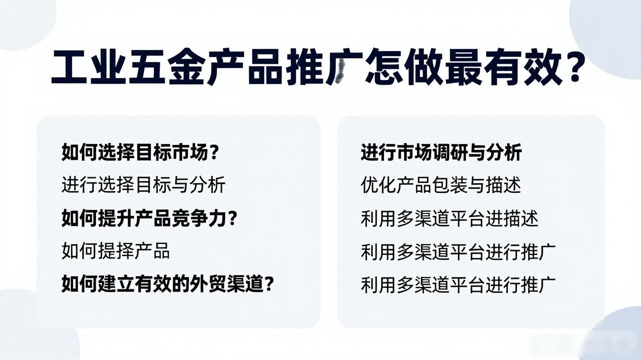 外贸五金工业推广产品是什么_外贸五金工业推广产品有哪些_工业五金产品外贸推广