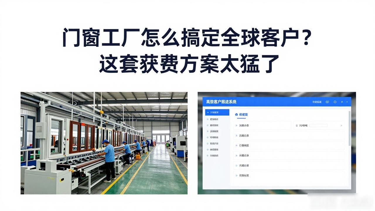 门窗工厂全球获客方案_贷款获客软件有哪些_门窗厂的客户都是什么人