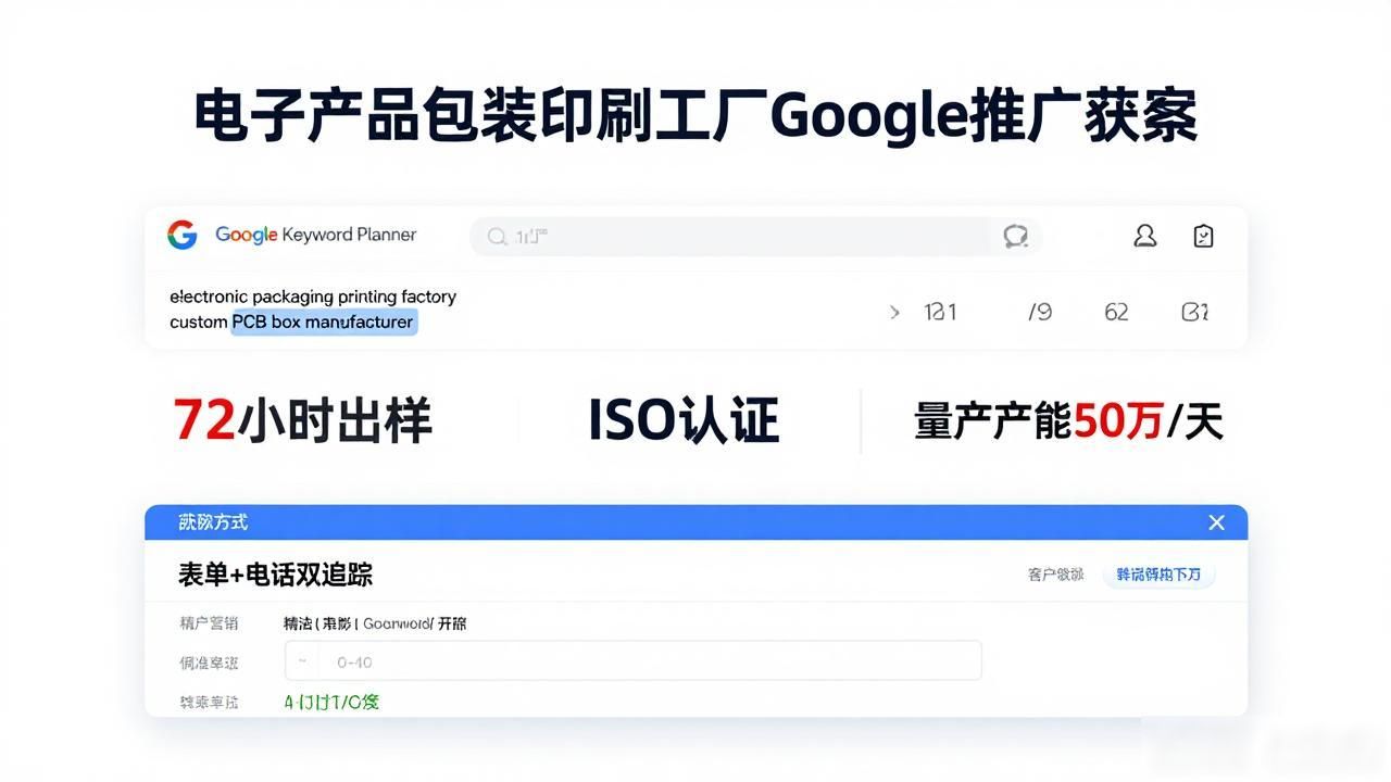电子产品包装印刷工厂Google推广获客_印刷包装客户_印刷包装工厂如何
