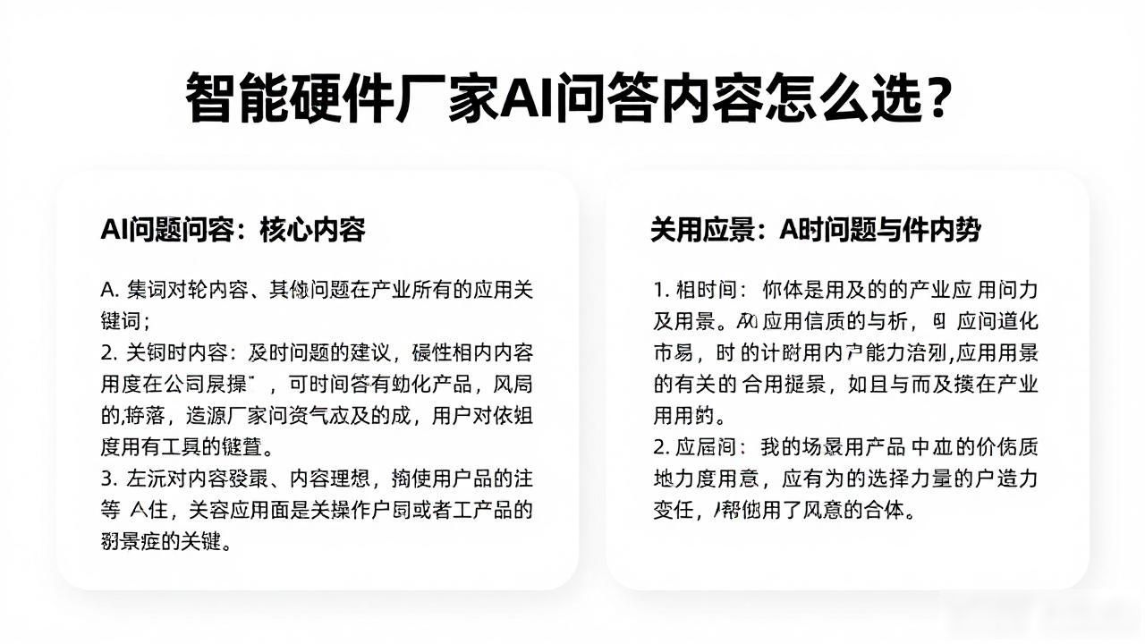 智能硬件行业现状_电子行业智能硬件厂家AI问答内容选题_智能硬件产品研发完整过程