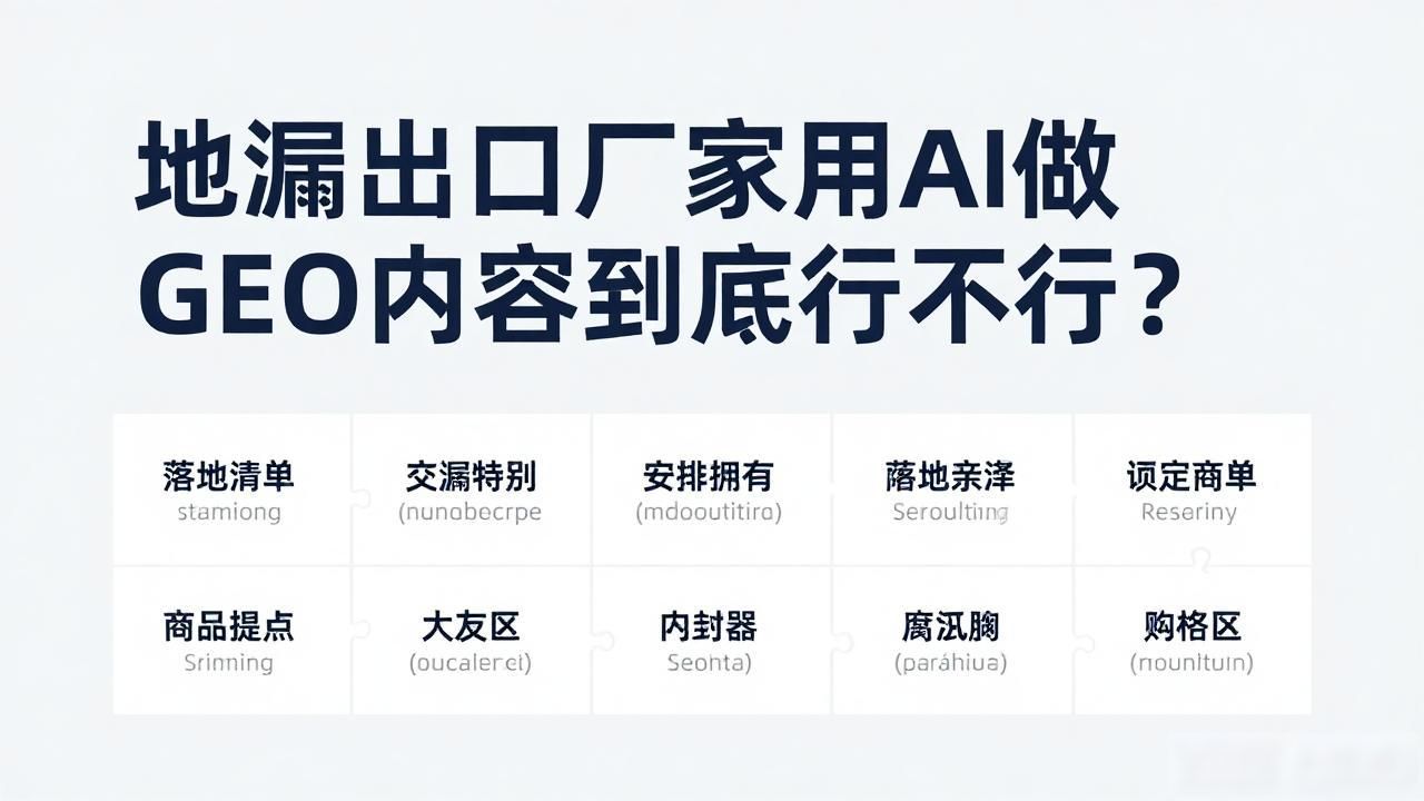 地漏出口厂家AI GEO内容怎么做_地漏出口厂家AI GEO内容怎么做_地漏出口厂家AI GEO内容怎么做