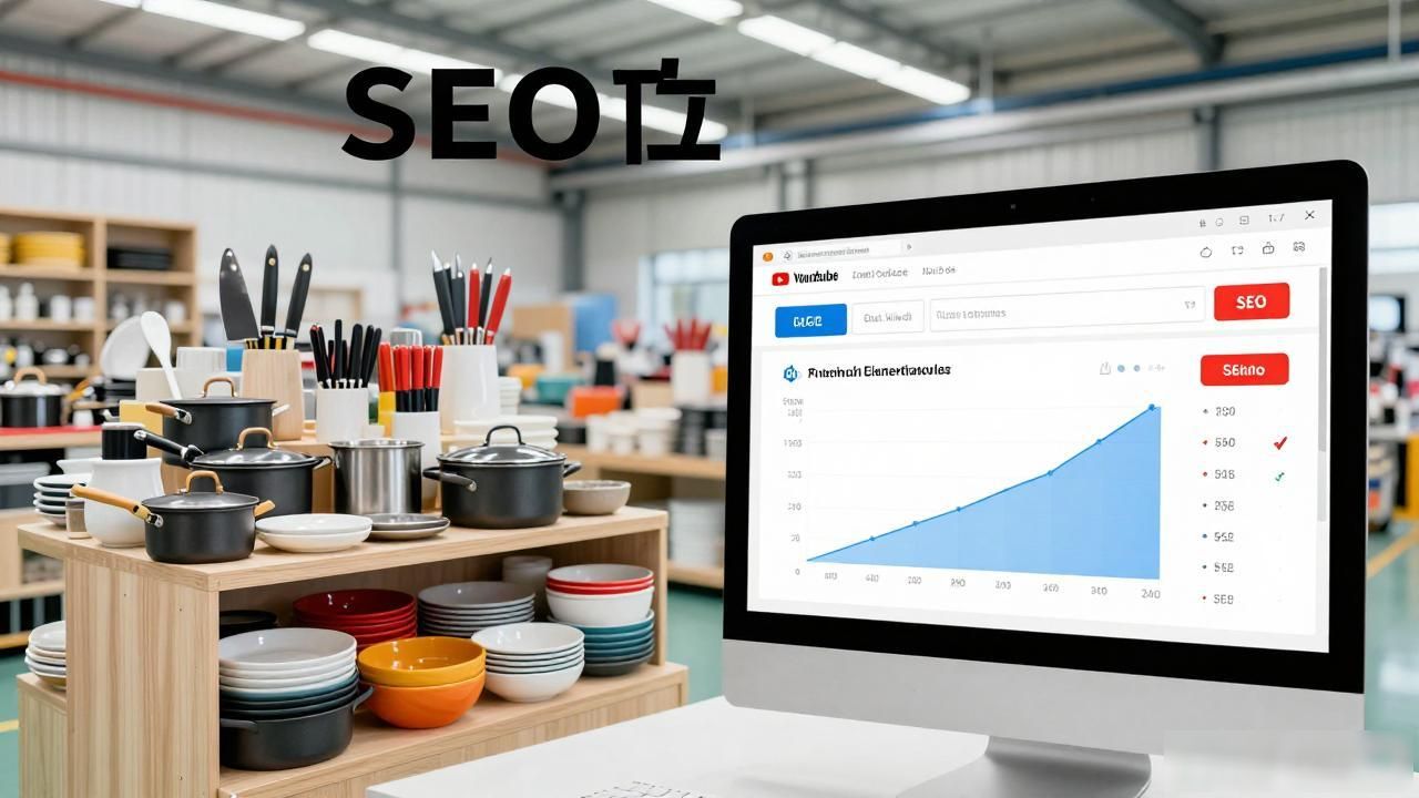 厨房用品工厂_厨房用品展示_厨房用品厂YouTube产品演示视频SEO