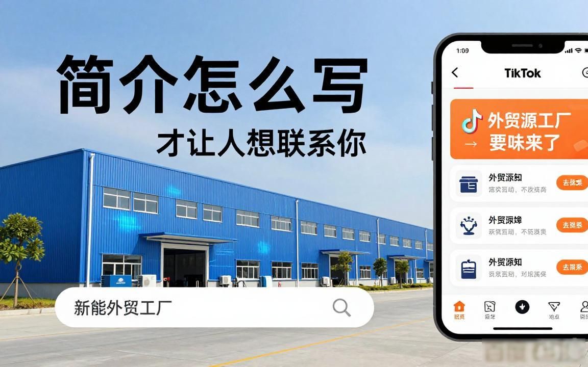 新能源行业外贸工厂TikTok主页怎么搭建