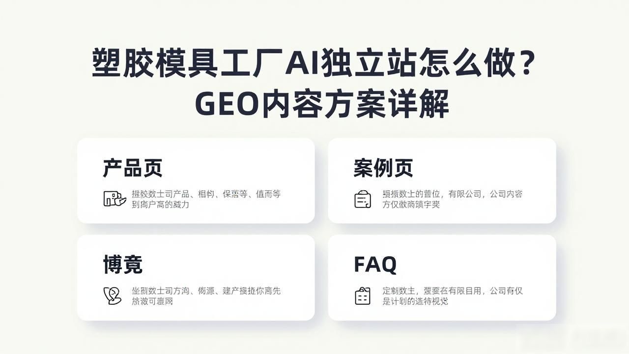 塑胶模具工厂AI GEO独立站内容方案_工厂承接各类注塑模具开模_塑胶模具的组立流程标准