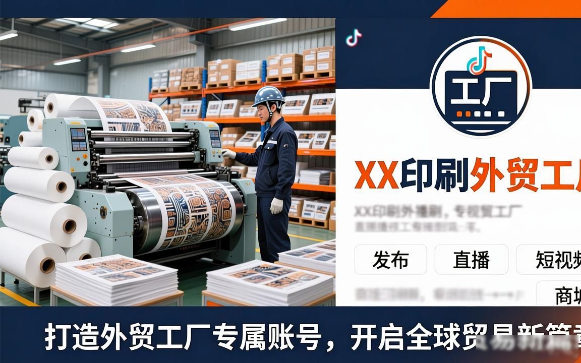 印刷行业外贸工厂TikTok主页怎么搭建