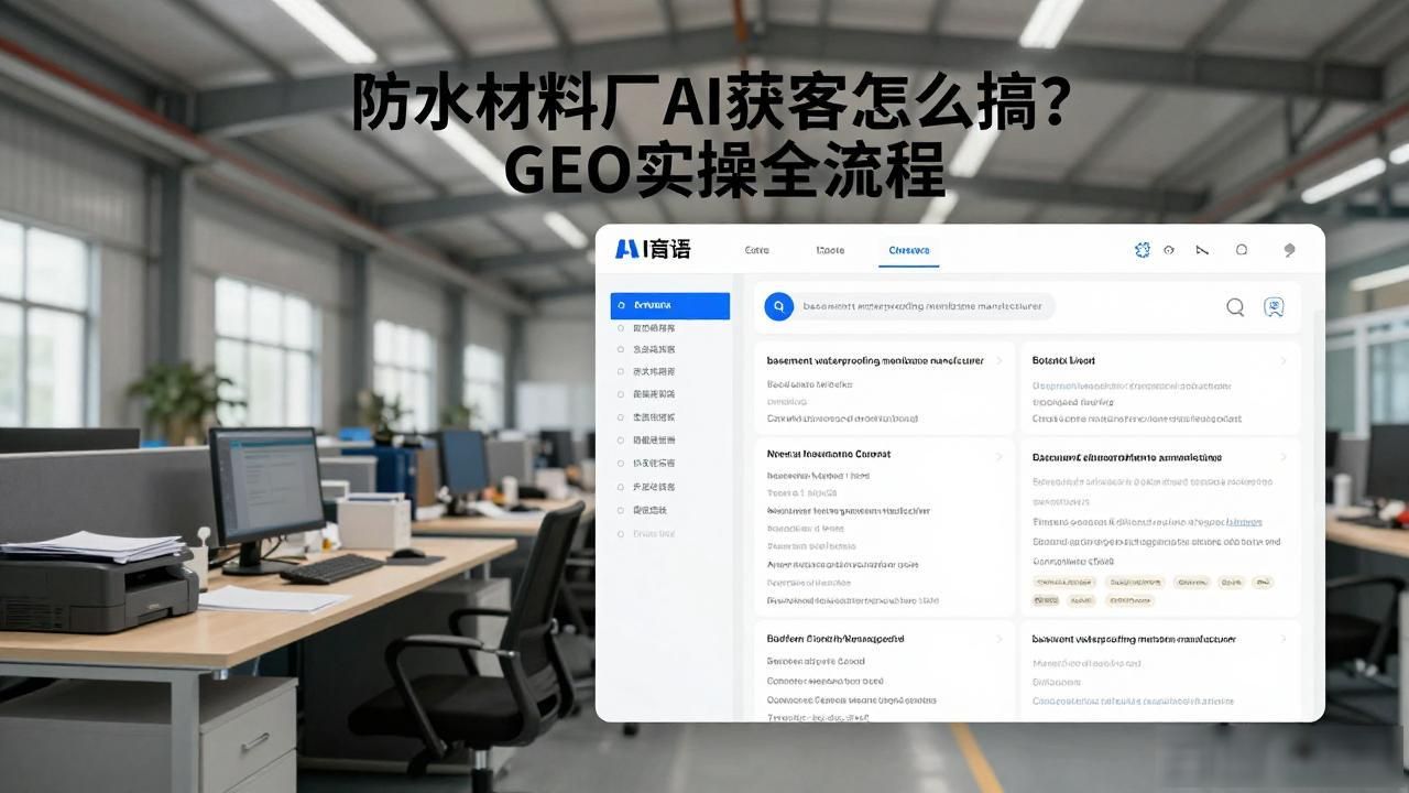 防水材料工厂怎么做AI GEO获客_防水材料厂工作需要做什么_防水材料生产工人