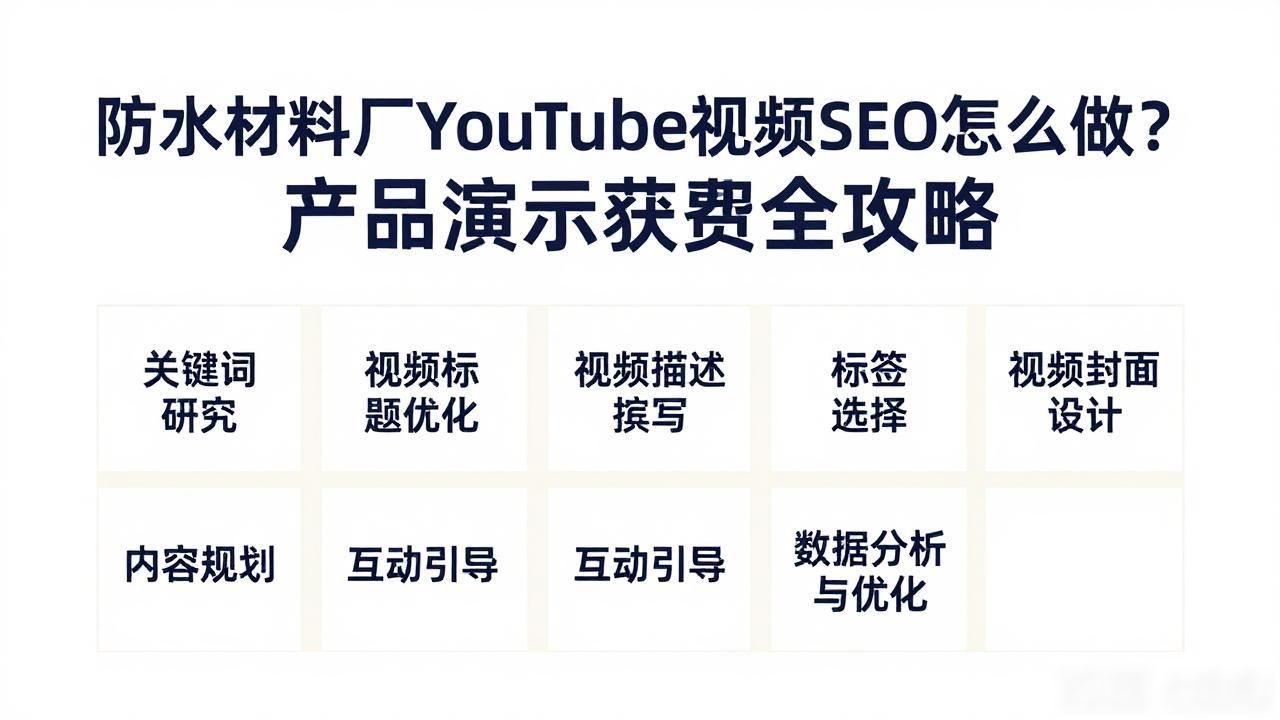 防水材料生产工艺流程_防水材料厂YouTube产品演示视频SEO_防水材料生产厂家