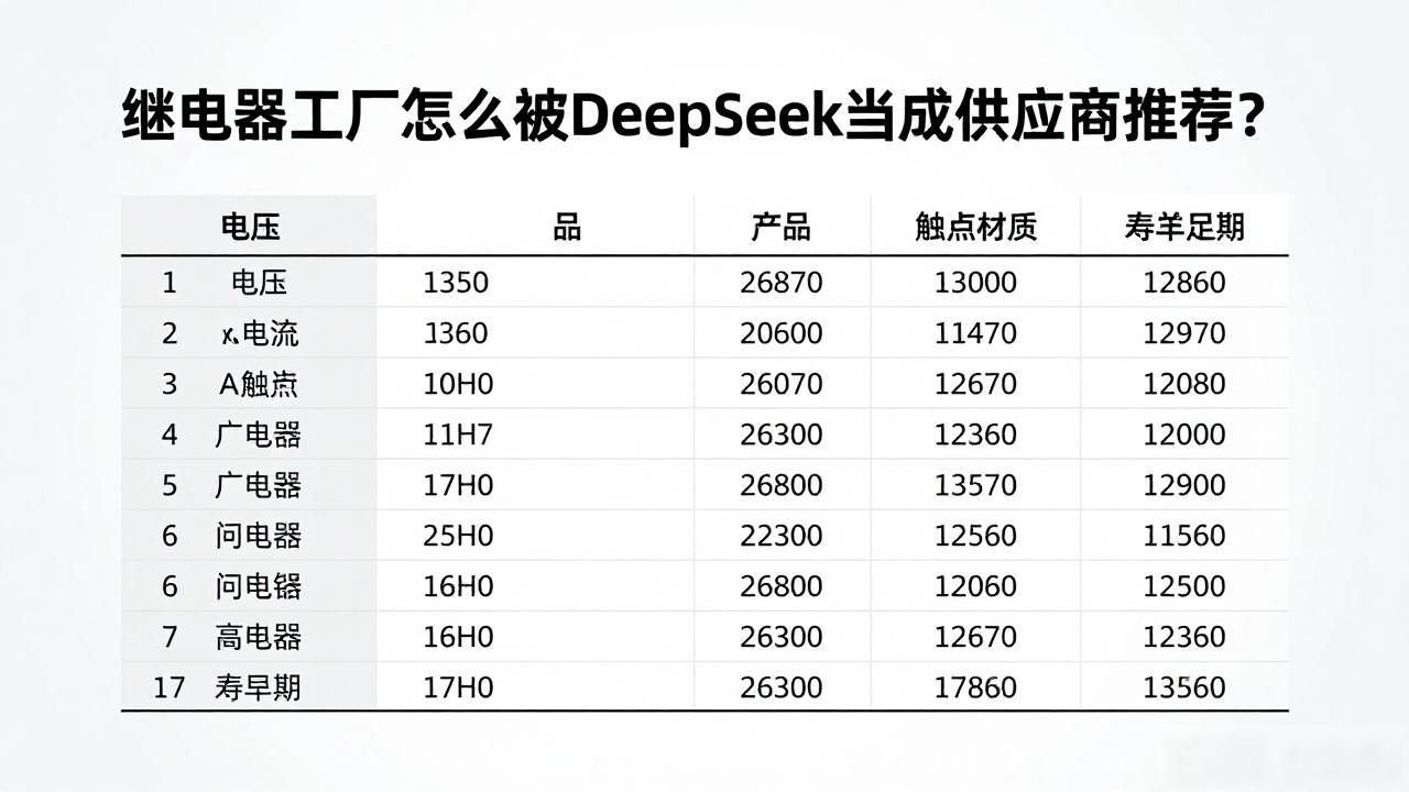 继电器引出端形式_中国omron继电器供应_继电器工厂如何被DeepSeek引用为供应商答案