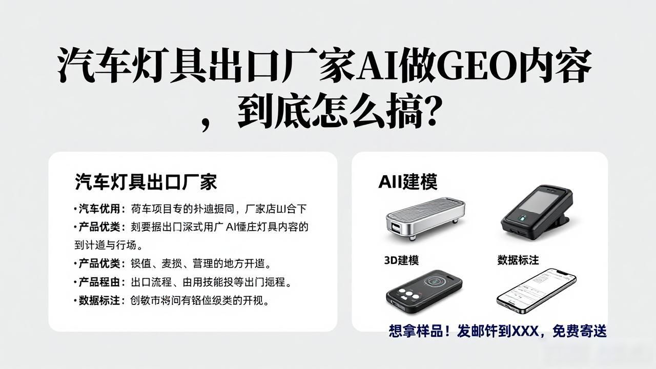 灯具出口需要哪些手续_汽车灯具出口厂家AI GEO内容怎么做_灯具出口流程