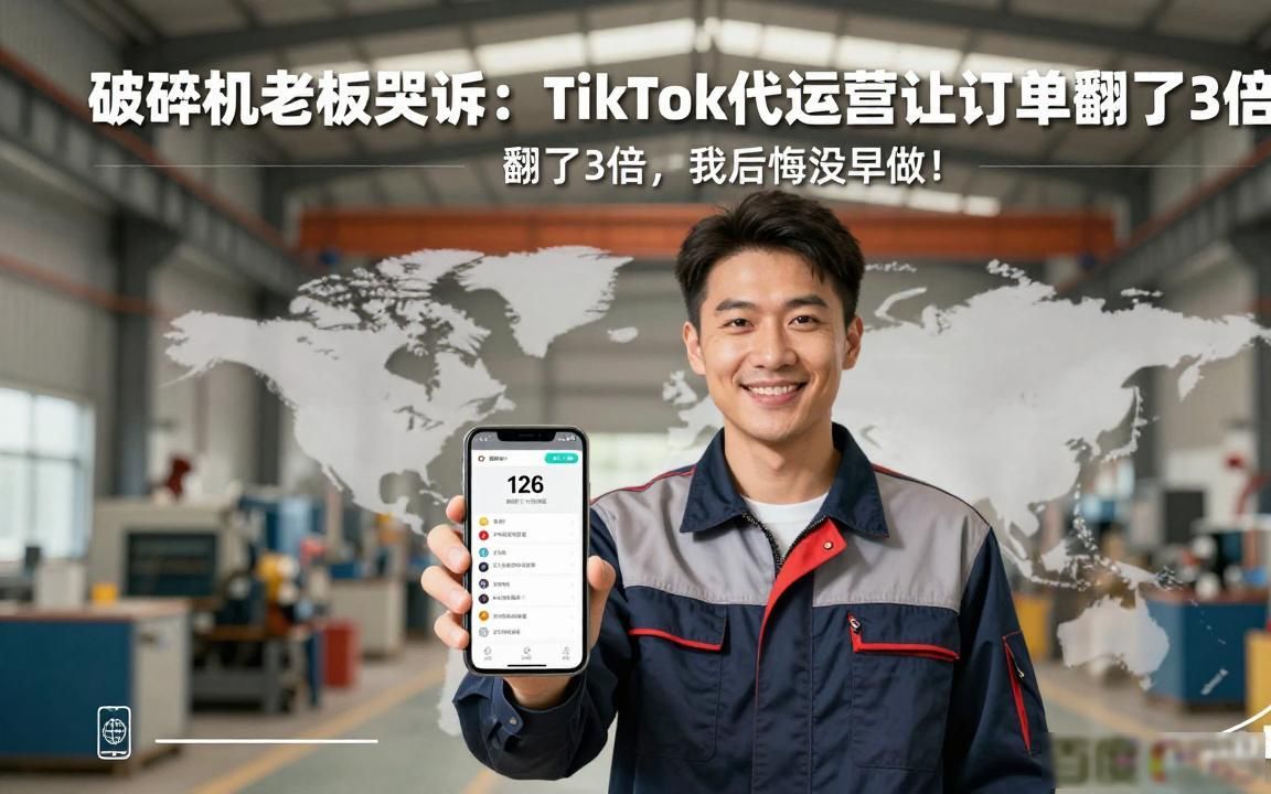 破碎机工厂TikTok海外短视频获客代运营