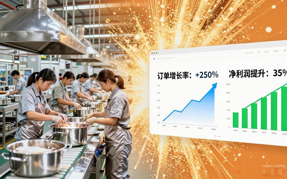 餐饮不锈钢用品工厂外贸独立站获客