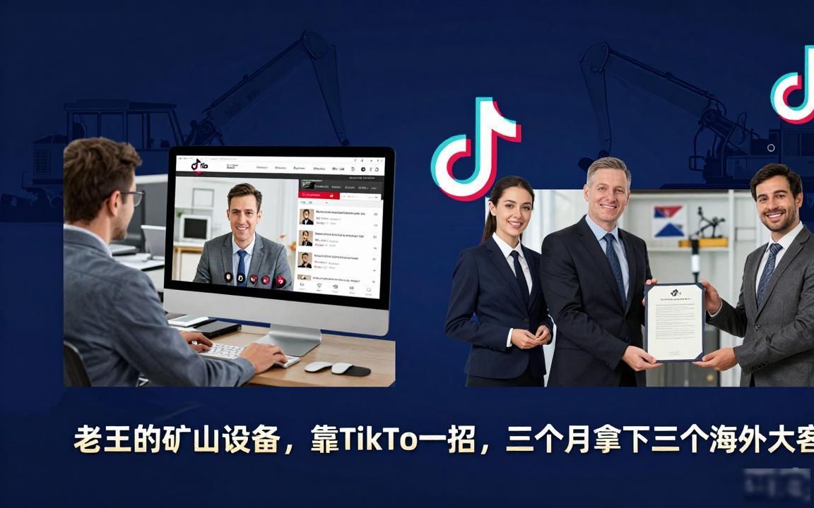矿山设备工厂TikTok广告投放获取海外买家