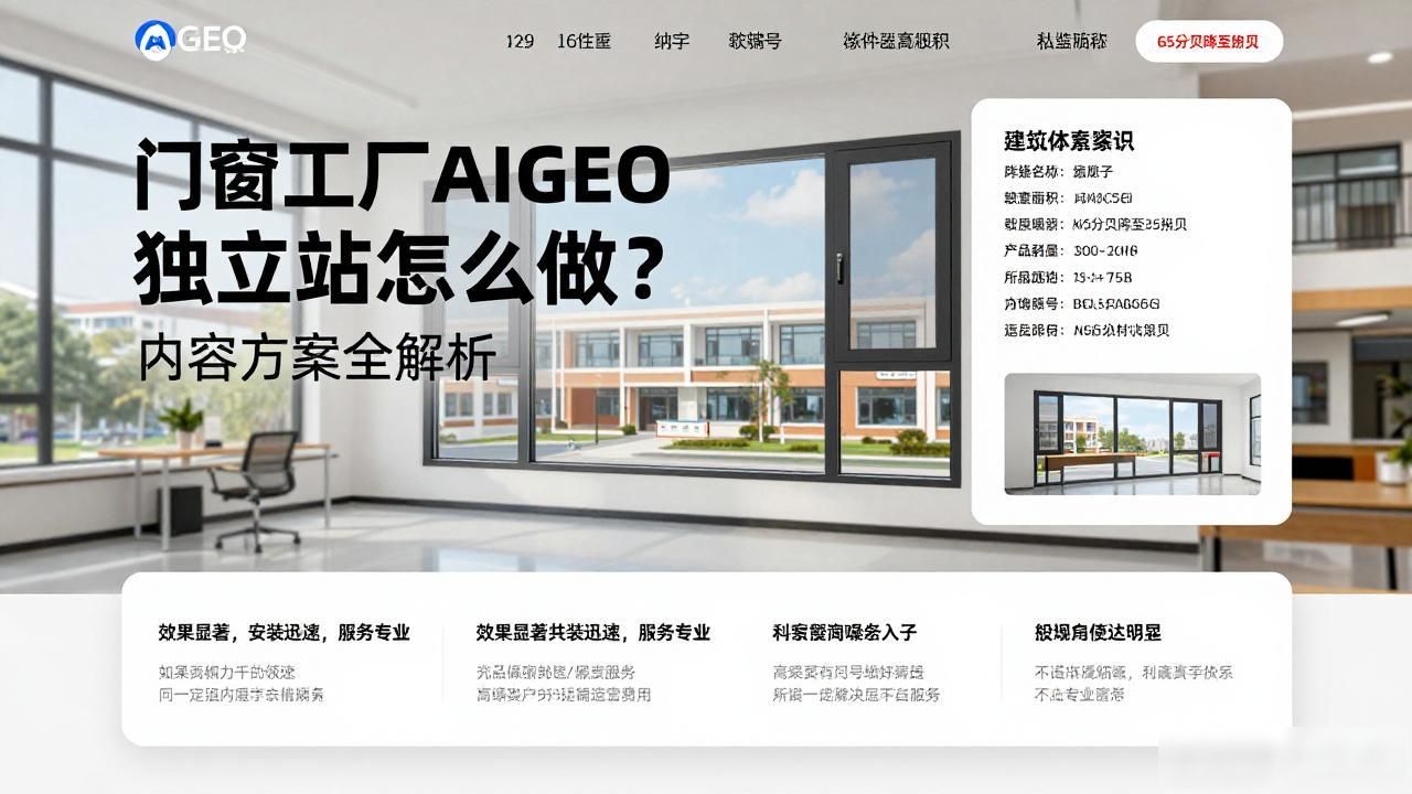 门窗洞口模板方案_门窗工厂AI GEO独立站内容方案_厂房门窗设计